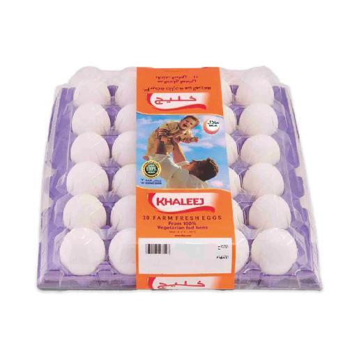 Khaleej White Eggs Large 30's