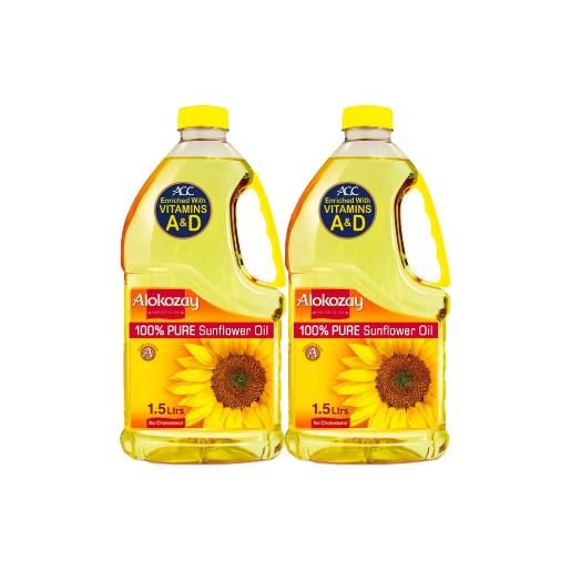 Alokozay Sunflower Oil 1.5Ltr 2's P/O