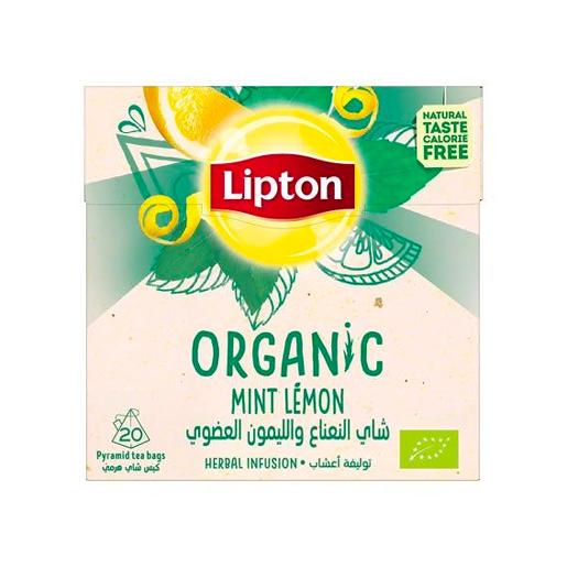 Lipton Organic Tea Bags Mint Lemon 20Pcs