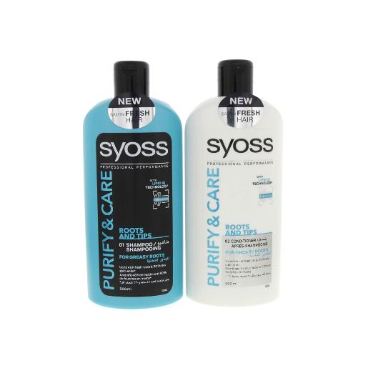 Syoss Shampoo Purify & Care 500ml + Conditioner 500ml