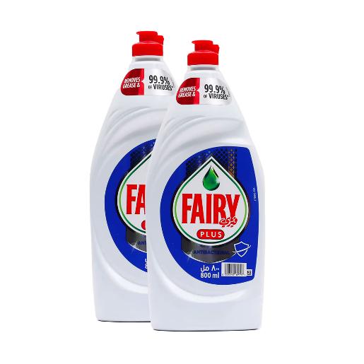 Fairy Plus Dishwash Antibacterial 2 x 800ml