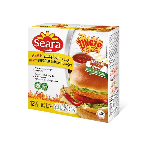Seara Breaded Chicken Burger Spicy Zingzo 672g