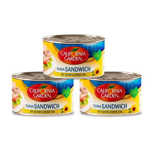 California Garden Sandwich Tuna in Sunflower Oil 3 x 160g