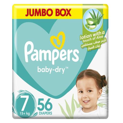 Pampers Baby Diaper Size 7 - 15Kg Jumbo Box 56 pc