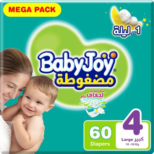 Baby Joy Diaper Size 4 10-18kg Large 60pcs