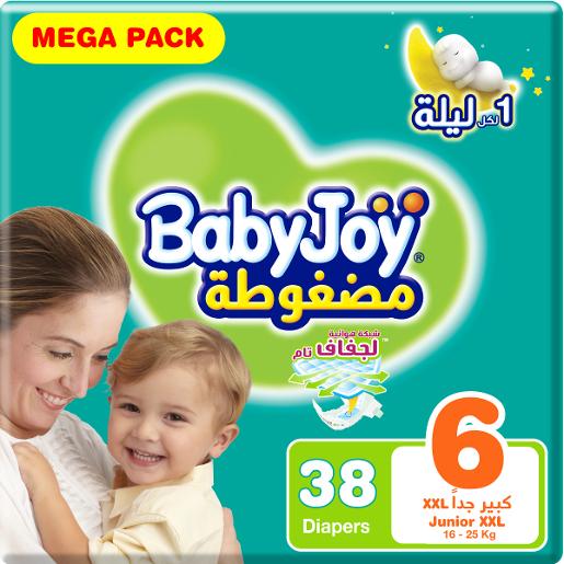 Baby Joy Diaper Size 6 16-25 Junior XXL 38pcs
