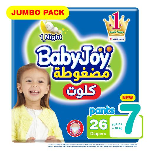 Baby Joy Diaper Pant Size 7 Jumbo Pack 18-25kg 26pcs
