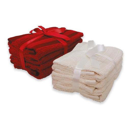 Kassino Breeze Face Towel Set 30 x 30cm 4pc