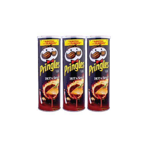 Pringles Potato Chips Hot & Spicy 3pc x 165gm