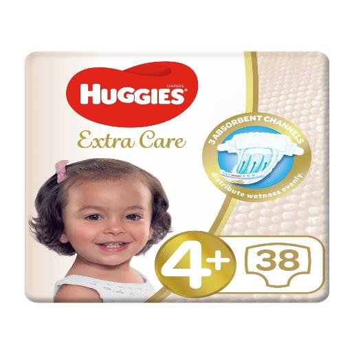 Huggies Baby Diaper Extra Care Size 4+  38pc