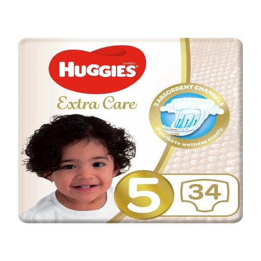 Huggies Baby Diaper Extra Care Size 5  34pc