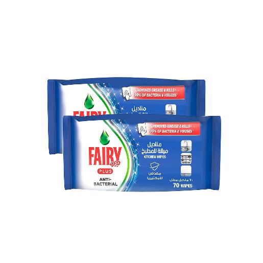 Fairy Kitchen Wipes Antibacterial 2 x 70pcs