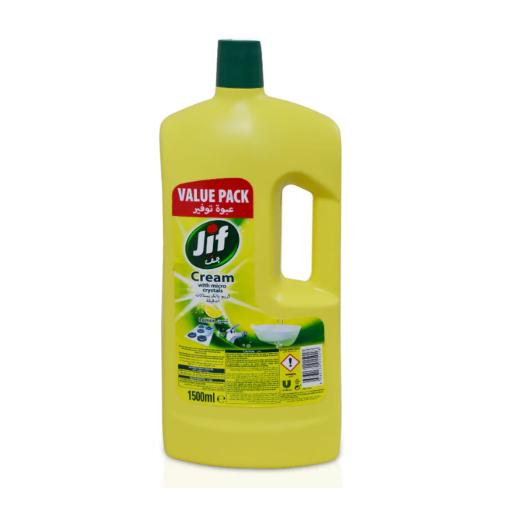 Jif Cream Cleaning Lemon With micro crystals technology Eliminates grease burnt food limescale stains 1500ml