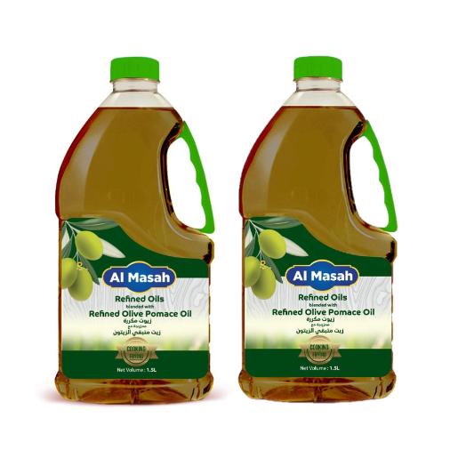 Al Masah Cooking Olive Oil 1.5Ltr X 2pc