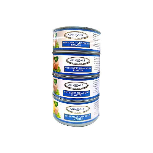 Admirals White Meat Tuna Solid Water 170 gm × 3+1 pc