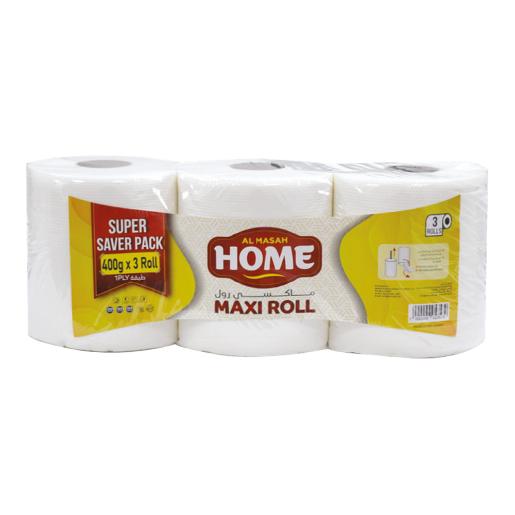 Al Masah Home Maxi Roll 1Ply 400gm X 3pc
