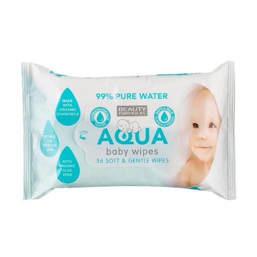 Beauty Formulas Baby Wipes Aqua 56pc