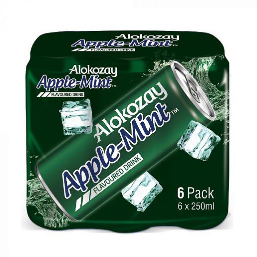 Alokozay Apple-Mint Flavored Drink 250ml x 6 pcs