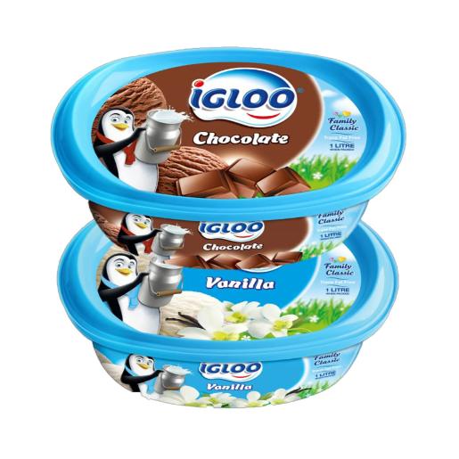 Igloo Ice Cream Assorted 1Ltr × 2pc