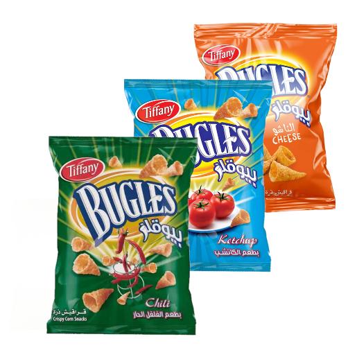 Tiffany Bugles Chips Assorted 125gm × 3pc