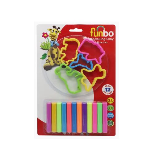 Funbo Modelling Clay Neon Color 165gm 1pc + Model