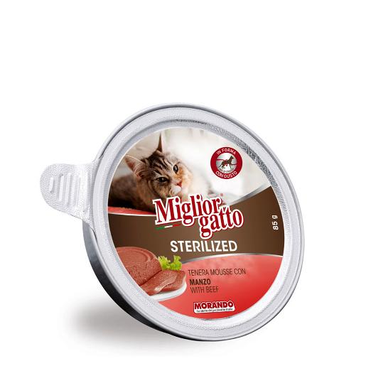 Miglior Sterilized Mousse with Beef Cat Wet Food 85g