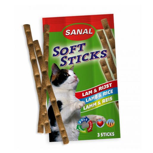 Sanal Cat Softsticks Lamb&Rice 15G
