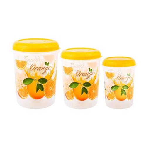 Esqube Storage Containers For Kitchen With Durable Lid Cereal Flour And Sugar 3pc 10/7/5 Ltr