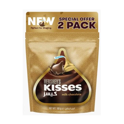 Hershey Kisses Milk Chocolate 100gm × 2pc