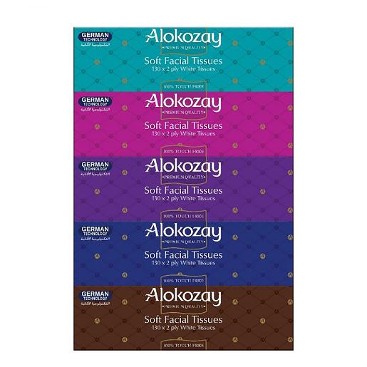Alokozay Facial Tissue Soft 2Ply 130 Sheets x 5pcs