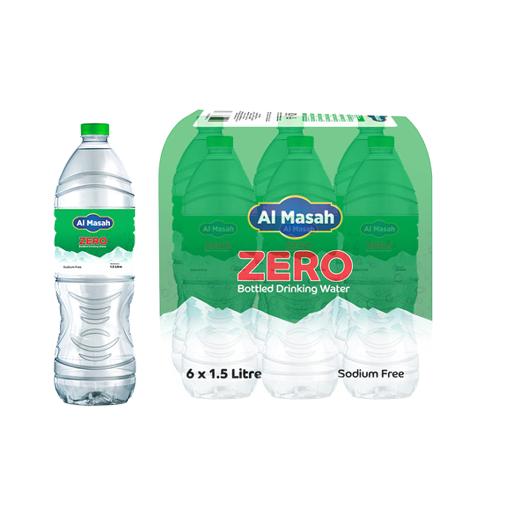 Al Masah Zero Sodium Drinking Water 1.5Litre x 6Pcs