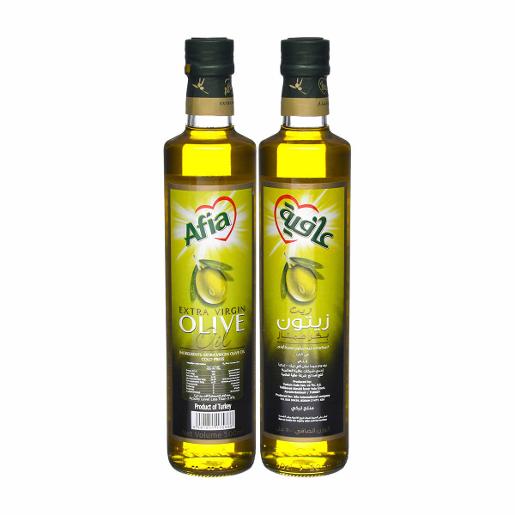 Afia Extra Virgin Olive Oil Bottle 500ml 2s