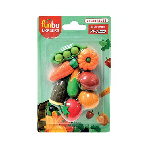 Funbo 3D Eraser In Blister Pack Vegetable