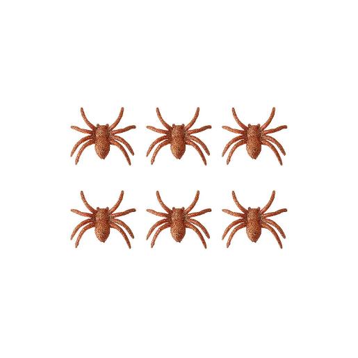 Trishi Halloween Spider With Glitter 6s Assorted