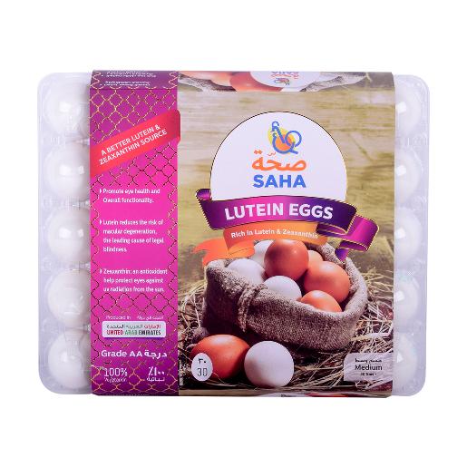 Saha Lutein White Eggs Medium 30pcs