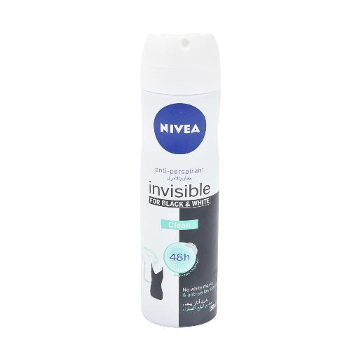 Nivea Deo Spray Invisible Black&White Clean 150ml