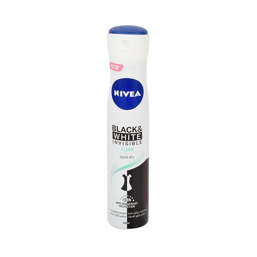 Nivea Deo Spray Invisibl B&W Clean 200ml
