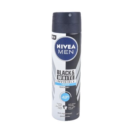 Nivea Deo Spray Invisible For Men Black&White Fresh 150ml
