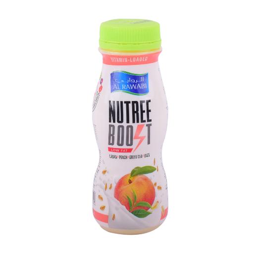 Al Rawabi Nutree Boost Low Fat Peach Green Tea & Oats 200ml