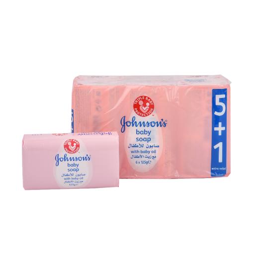 Johnson's Baby Soap Pink 6 x 125g
