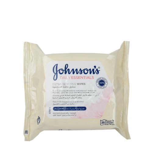 Johnson's Daily Essential Facial Cleansing  Wipes 25pc