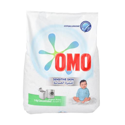 Omo W/Powder Sensitive Skin Auto 5kg