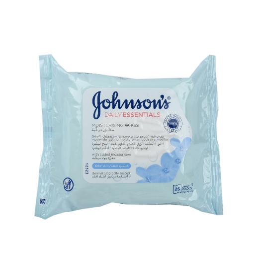 Johnson's Daily Essential Nourishing Dry Skin Wipes 25pcs