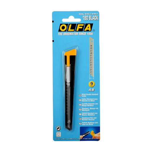 Olfa Standard Cutter Metal Handle Pocket Clip OL-180BK
