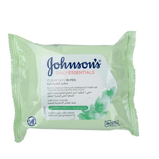 Johnson's Daily Essential Oil & Comb Skin Wipes 25pcs