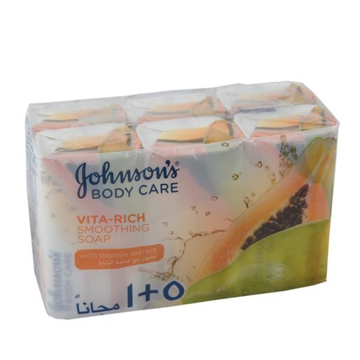 Johnson's Vita Rich Smoothing Soap Papaya 6 x 125g