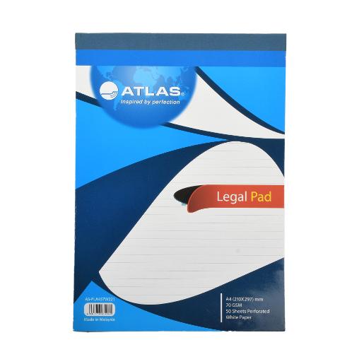 Atlas Legal Pad A4 70gsm 50sh PLA457W221