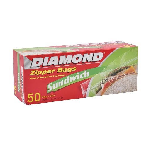 Diamond Sandwich Zipper Bags 50pcs