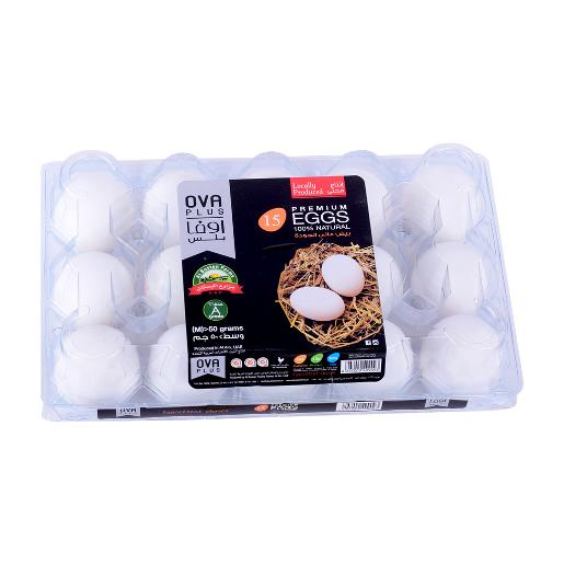 Ova White Eggs Medium 15pcs