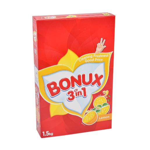 Bonux Soap Powder Enzymax Lemon 1.5kg
